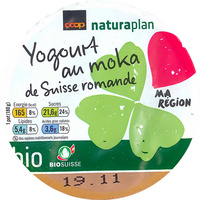 Naturaplan bio, ma région - Yogourt au moka de Suisse romande